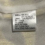 Alex Marie Gold Metallic Silk Blouse Size S Photo 3