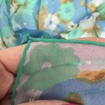 Vtg Ben Goodman Floral Print Silk Hand Rolled Square Scarf Wrap Handkerchief Photo 2