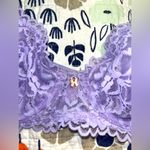 Savagexfenty NWT Savage X Fenty Floral Lace Unlined Sheer Bra 34B Lavender Purple with charm Photo 1