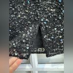 Laurence Kazar Vintage  80’s 90’s Black & Silver Sequin Pencil Skirt Size S NWT Photo 4