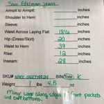 Sam Edelman  high rise slim straight leg jeans,‎ size 32, embroidery detail Photo 9