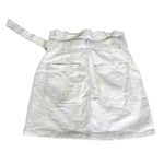 Free People  High Waisted Belted White Denim Belted Skirt Size 0 XS Boho Western Photo 5