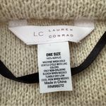 LC Lauren Conrad Cream Poncho with Black Accents Cape Sweater One Size (EUC) Photo 9