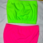 See You Monday Bandeaus , bright‎ pink and green, one size Photo 0