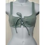 Solid & Striped Isabella Lace Up Bikini Swim Top Sky Blue XS Extra Small Photo 9