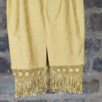 lafayette 148 Gold Brocade Fringe Silk Skirt Woman's Size 6 Knee Length Gold Photo 7