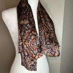 Paisley Silk Scarf in Purple and Red Photo 1