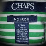 CHAPS  L Ralph Lauren Kelley Green Stripe Oxford Top Photo 1