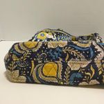 Vera Bradley Ellie Blue Tote Bag Purse Vintage, Blue Yellow White Paisley Photo 6