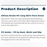 NWT Allison Brown NY Long Shirt Flare Dress Photo 3