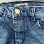 Vintage Y2K Lamsah Side Snap Jeans Blue 30 Wide‎ Leg Photo 3