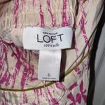 Loft Chic Ann Taylor Womens Sz 6 Pink White 100% Silk Long Lined Sundress Dress Photo 5