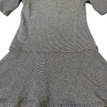 Free People  Black White Stripe Mini Dress Keyhole Back Cotton Size XS Women's Photo 4