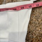 Sky Shira White Halter Bodycon Mini Dress leather trim size Large NWT Photo 5