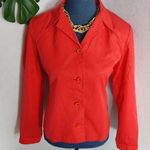 Gap Bright Red Cotton Blazer Jacket Photo 0