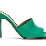 Bottega Veneta  Stretch Lounge Nappa Leather Square Open Toe Heel Sandals Size 42 Photo 9