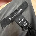 41 Hawthorn Floral Wrap Dress Satin Short Sleeve Gray Black Size MP NWT Photo 8