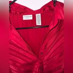 Covington  women's red striped long-sleeve blouse with metallic threads large Photo 1