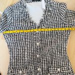 Rickie Freeman Teri Jon BEAUTIFUL TWEED dress with pearl button details Black Size 8 Photo 14