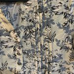 Notations  Blue and White Floral Short Sleeve Top Blouse Photo 3