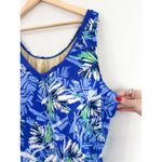 NEW Swimsuits for All 2Pc Set size 30 Blue Floral Modest Swimsuit for Women Photo 1