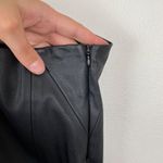 ZARA  Basic Woman's Sz XS Black High Rise Faux Leather Ankle Zip Legging‎ Pants Photo 3