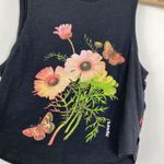 Levi's Black Floral Butterfly 100% Cotton Tank Top Women's Size XX-Small XXS Photo 3
