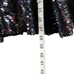 Free People  Sequin Illusion Dress L Black Fit Flare Cocktail Goth Glam Showgirl Photo 9