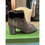 Kate Spade New York BLACK/WHITE Women's Holly Boots Size 7.5 Bow Houndstooth Photo 2