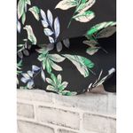 Lush Clothing Lush Womens Top Medium Black Green Blue Floral Keyhole Long Sleeve‎ Photo 1