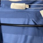 NWT Choosy Blue Striped Satin Jumpsuit Long Sleeve Size 8 Photo 6