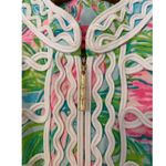 Lilly Pulitzer  Jane Shift Floridita Embroidered Half Zip Flamingo Dress A-Line 2 Photo 3