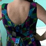 Vintage 70s Vibrant Hawaii Print Bark Cloth Maxi Dress M/L Purple Size 10 Photo 2