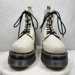 Dr. Martens Audrick 8-Eye Boots Womens 10 White Calf Leather Lace Up Platform Photo 4
