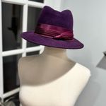 Fedora VINTAGE Purple Wide Brim Hat Photo 5