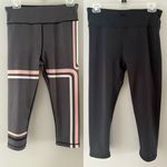 Sweaty Betty Reversible Leggings Size Medium Gray w/ Stripes & Black Double Duty Photo 1