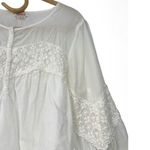 SUNDANCE | M | Eyelet Lace Crochet Embroidered Top Blouse White Women's Sheer Size M Photo 1