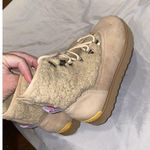 Larroude Vail Women's 6 Beige Leather Faux Fur Waterproof Ankle Combat Boots Tan Photo 4