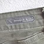 Articles of Society | Dark Green Ankle Skinny Jeans Raw Hem High Rise | Size 28 Photo 4