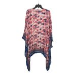 Saachi Tie Dye Butterfly Kimono One Size Flowy Beach Cover Up NWT Blue Photo 3