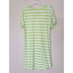 Ralph Lauren Lauren  Sleep Shirt XL Green White Striped V Neck Short Sleeve Photo 2