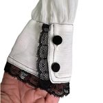 Alexis  XIMENA White Sheer Frill  Long Sleeve Blouse Size 0 Photo 4