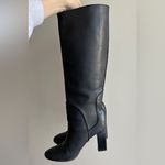 Diane Von Furstenberg  DVF Gladyss Black Leather Knee High Heeled Boots, Size 8.5M Photo 4