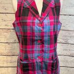 Adolfo  INTERNATIONAL Vest Vintage 80's Plaid-12 Photo 0