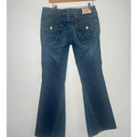 True Religion  Low Rise y2k Flare Jeans Bridget dark Blue Denim SIZE 30 Photo 1