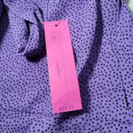 Stradivarius Love for Humanity in Purple Black Polka Dot Belted Skort L NWT Photo 4