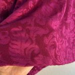 Soft Surroundings  Fuchsia Jacquard Long Sleeve Top Fall Cozy Berry Pink Large Photo 3