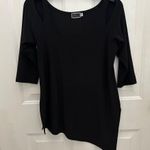 Sympli Nu Focus Tunic Cut Out Shoulder Asymmetrical Hem Top Black Size 2 Photo 3