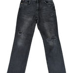 Pilcro  Vintage Straight Leg Jeans Black Distressed Women's 32‎ Stretch High-Rise Photo 0