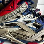 Balenciaga Multi Leather And Mesh Track.2 Open Sneakers Unisex Size 41 Mix Color Photo 9